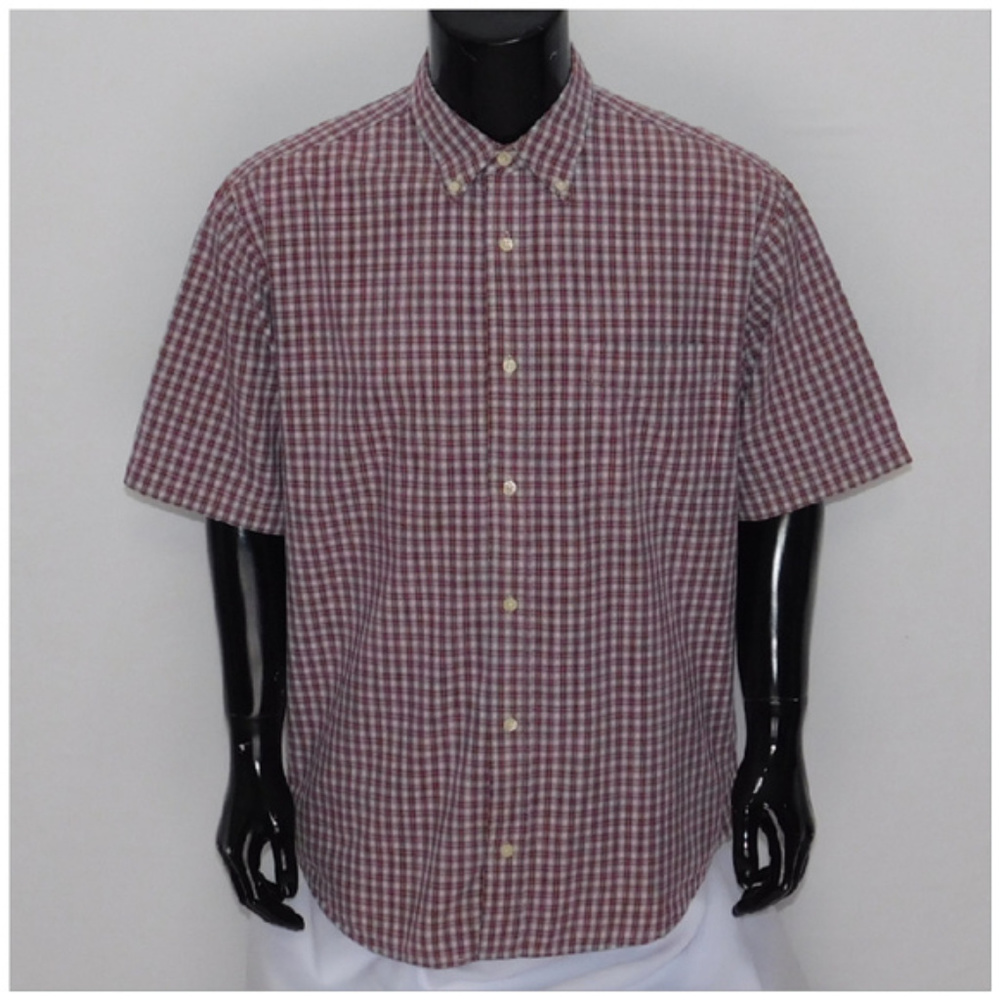 Short Sleeve, Buttonup, Plaid, size Large